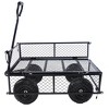 Aghana Digitals Heavy Duty Steel Garden Cart with 660 lbs Capacity, 10" Air Tires, 180° Rotating - 3 of 4