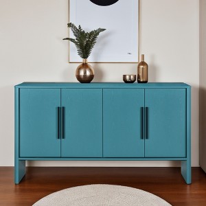 4 Door Sideboard, Large Storage Cabinet with Adjustable Shelves and Long Handles,Buffet Cabinet for Kitchen Dining Room Living Room - Leovsnove - 1 of 4