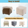 Unique Bargains Elastic Living Room Bedroom Square Foot Stool Cover - 4 of 4