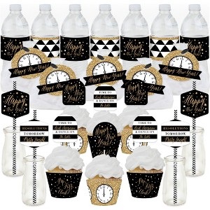 Big Dot of Happiness New Year’s Eve - Gold - New Years Eve Party Favors and Cupcake Kit - Fabulous Favor Party Pack - 100 Pieces - 1 of 4