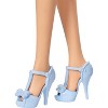 Barbie Fashionistas Doll #237 in Blue Bow Halter Dress, Blonde Ponytail with Bow Accessory - 3 of 4