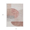 Copper Red And Gray Geometric Washable Indoor Outdoor Area Rug - 3 of 4