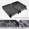 Kumasinova 3 Pcs ABS Luggage Set,Hardshell Spinner Suitcase with TSA Lock,Lightweight Travel Suitcases,Airline-Approved,20/24/28",Gray - 2 of 4