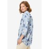 Woman Within Plus Size Three-Quarter Sleeve Peachskin Button Front Shirt - 4 of 4