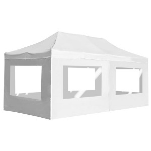 vidaXL Professional Folding Party Tent with Walls Aluminum 19.7'x9.8' White - 1 of 4