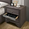 JUJABU Contemporary Nightstand with Nickel Round Knob Handles, English Dovetails and Hidden Drawer - 4 of 4