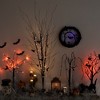 Northlight LED Lighted Black Twig Halloween Wreath with Bats, 13-Inch, Purple Lights - image 4 of 4