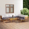 vidaXL Patio Lounge Set Sectional Sofa Set with Cushions Solid Wood Acacia - 2 of 4