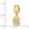 Black Bow Jewelry 14k Yellow Gold Plated Sterling Silver South Carolina Gamecocks NCAA Bead Charm - 4 of 4