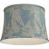 Springcrest Brescia 14" Top x 16" Bottom x 11" High x 11" Slant Print Lamp Shade Replacement Medium Teal Drum Modern Softback Washer Harp Finial - 3 of 4