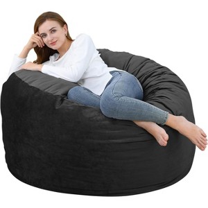 Big Huge Giant Bean Bag Chair,Cozy Lazy Sofa,48 Inch Memory Foam Bean Bag Chairs for Adults/Kids with Machine Washable Plush Velvet Cover - 1 of 4