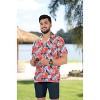 LA LEELA Men's Hawaiian Shirt Vacation Holiday Summer Beach Shirts for Men - 2 of 4
