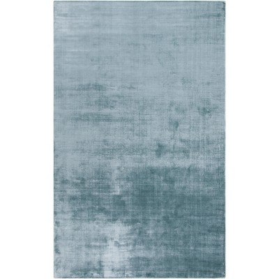 Villa Blue Hand-Knotted Wool and Viscose Area Rug