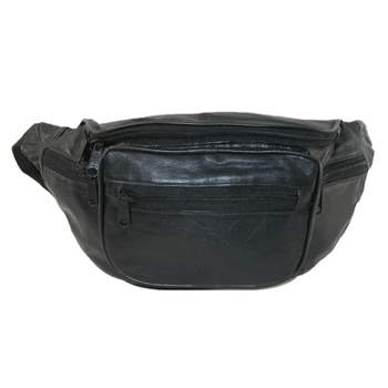 CTM Leather Multi Pocket Fanny Waist Pack