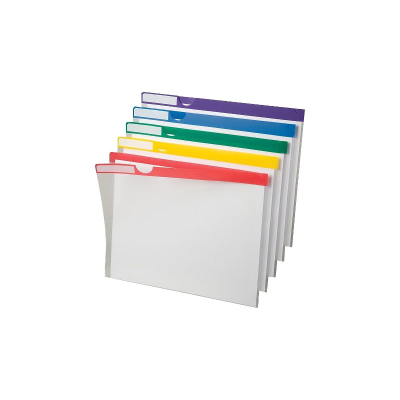 Pendaflex Clear Poly Index Folders Letter Assorted Colors 10/Pack 50981, 2 of 3