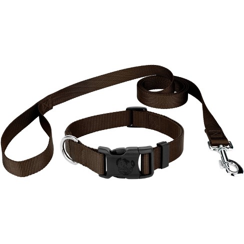 BULL-V DARK BROWN PREMIUM LEATHER HARNESS - COLLAR- LEASH SETS (DOG)