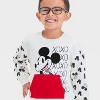 Toddler Boys' Disney Mickey Mouse Valentine's Fleece Pullover - Ivory - image 2 of 4