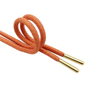 INSPIRE CHIC Round Metallic with Metal Tips for Athletic Shoes Boot Shoelaces 2 Pairs - 1 of 3