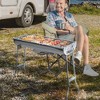 Outsunny 28" Stainless Steel Small Portable Folding Charcoal BBQ Grill Set - 2 of 4