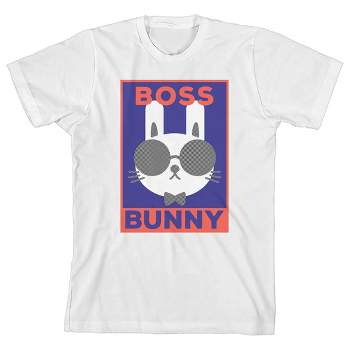 Bunny Bros Boss Bunny Crew Neck Short Sleeve Boys' White T-shirt