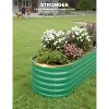 Large Galvanized Metal Raised Garden Bed Kit -Planter Box with Gloves & Support Rod for Outdoor Gardening - Ideal for Flowers, Vegetables 2-Pack - 4 of 4