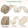 Unique Bargains Burlap Wired Edge Durable Thick Fabric Ribbons for DIY Crafts 1 Pc - 2 of 4