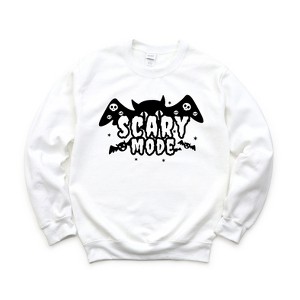 Simply Sage Market Women's Graphic Sweatshirt Scary Mode Bat - 1 of 4