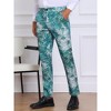 INSPIRE CHIC Men's Straight Leg Flat Front Floral Pattern Flower Printed Pants - 2 of 4