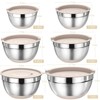 Itopfox Mixing Bowls Set with Airtight Lids Stainless Steel Bowls with Grater Attachments Non-Slip Bottoms & Kitchen Tools Great for Mixing & Serving - 2 of 4