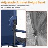Romswi Outdoor Potable Camp Chair Oversized Folding Camping Chair with Adjustable Arm Straps, 450lbs Capacity Cup Holder Cooler Bag, Blue 2-Pack - 4 of 4