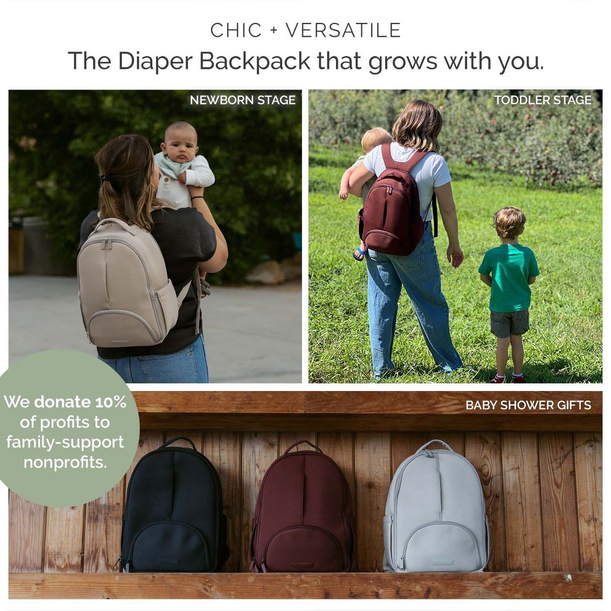 Parker Baby Co. Drift Neoprene Lite Diaper Backpack - thumbnail 2