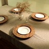 ChicFurnit Dining Plates Wood Plate Decorative Dinner Plate Dinnerware Wood Tableware for Home Kitchen and Party Use, Brown, 13"*13"*1" - 2 of 4
