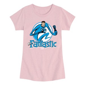 Girls' - Marvel - Fantastic Four Mr Fantastic Circle Fitted Short Sleeve Graphic T-Shirt - 1 of 3