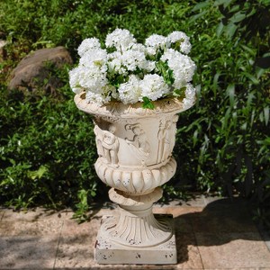 Christopher Knight Home Sethos Outdoor Mid-Century Modern Lightweight Concrete Handcrafted Garden Urn - 1 of 4