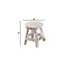 Slickblue Miniature Wooden Stool, Decorative Accent, Small Stool, Antique Style, White, 6"x6"x7" - 3 of 3