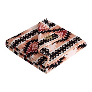Wrangler 50"x70" Plains Creek Throw Blanket Orange - 1 of 4