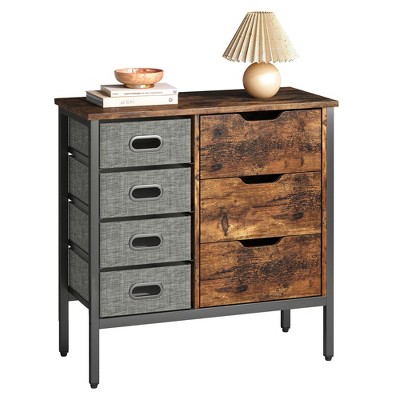 Year Color Rustic Storage Cabinet With 2 Drawers, Door, Shelf Accent, And  Metal Base For Bedroom, Living Room, Entryway, And Home Office : Target