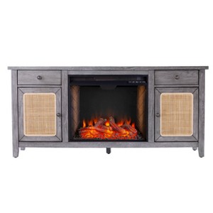 Edderton Electric Fireplace with Media Storage - SEI - 1 of 4