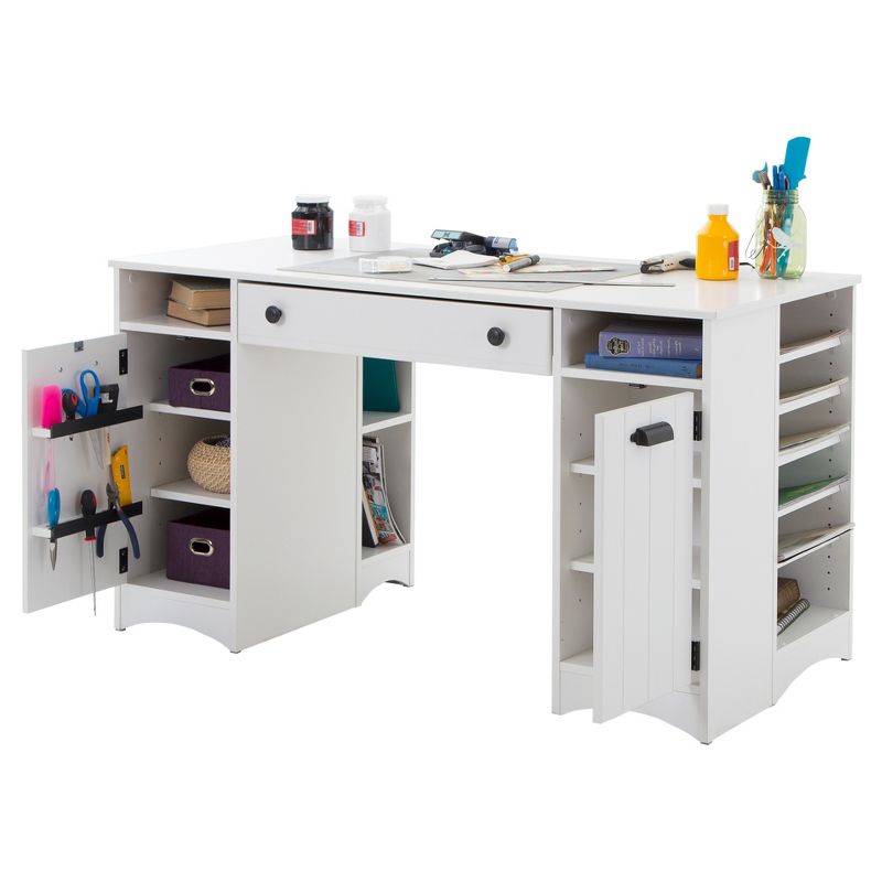 Artwork Craft Table with Storage White - South Shore, 6 of 9