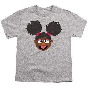 Sesame Street Gabrielle Face Kids T Shirt For Youth  Athletic Heather  Medium - 1 of 4