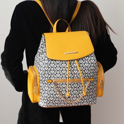 MKF Collection Issah Functional and Stylish Circular Pattern Vegan Leather Backpack by Mia K- Black — фото 2