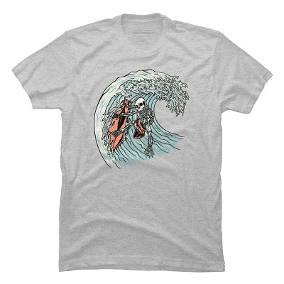 Men's Design By Humans Death Surfer By quilimo T-Shirt
