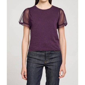 Women's Tulle Princess Sleeve Tee - GOLDIE - 1 of 3