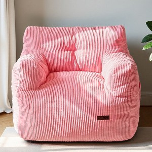 MAXYOYO Bean Bag Chair, Tufted Corduroy Bean Bag Couch Lazy Chair with Filler for Adult Teen - 1 of 4