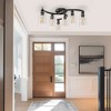 DORESshop 6-Light 20.5 in. Black Industrial Semi-Flush Mount Ceiling Light with Clear Glass Shades for Hallway or Entryway - 4 of 4