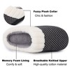 Fuzzy House Slippers with Arch Support Orthotic Sole Open Toe Bedroom Adjustable Velcro Slippers for Women - 4 of 4