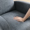 27.6"W Teddy Fleece Modern Accent High Backrest Lounge Arm Rocking Chair with Two Side Pockets, Sturdy Wood Frame and Gentle Rocking - 4 of 4