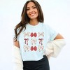 Simply Sage Market Women's Coquette Baseball Bow Chart Short Sleeve Garment Dyed Tee - 2 of 4