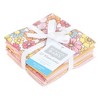 Hudson Baby Infant Girl Flannel Cotton Washcloths, Peace Love Flowers 12 Pack, One Size - 2 of 4