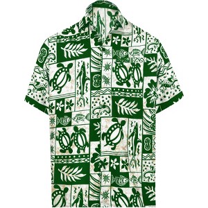 LA LEELA Mens Hawaiian Shirts Short Sleeve Button Down Shirt Men's Casual Shirts Vacation Tropical Beach Shirts for Men Funny - 1 of 4